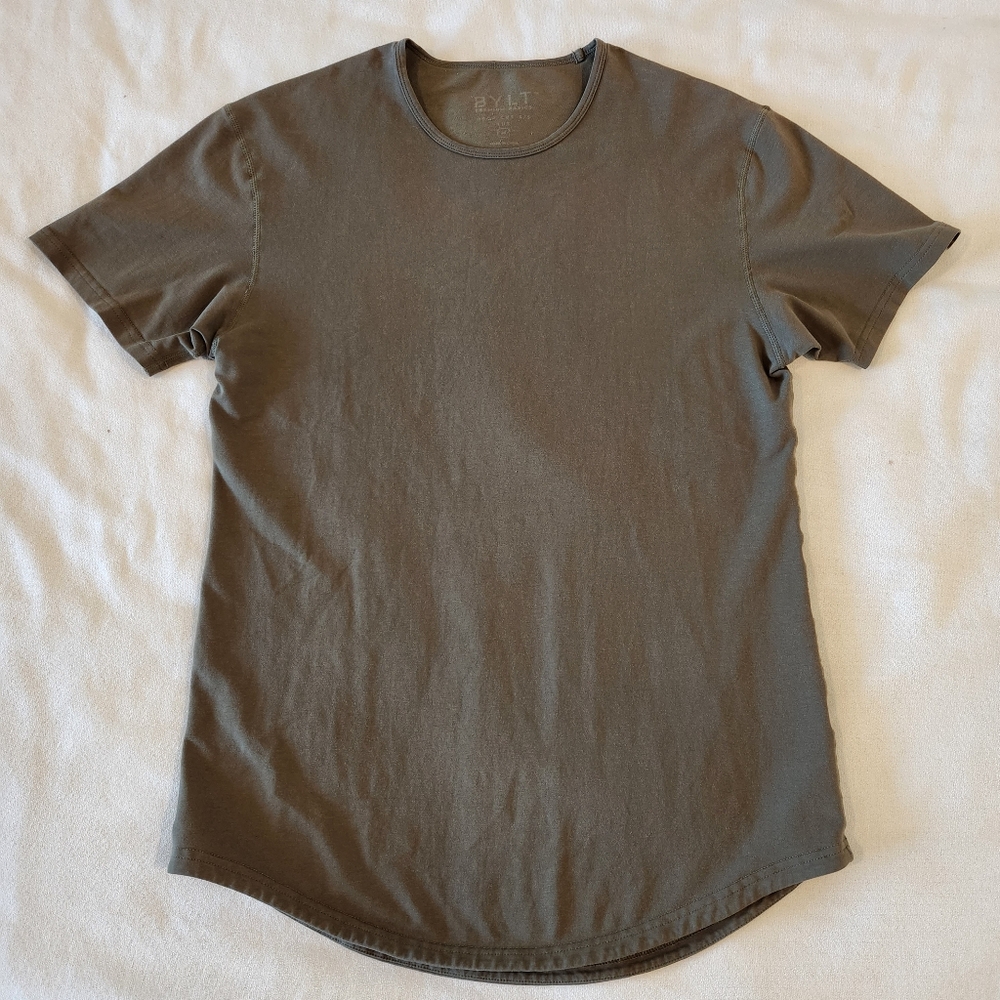 BYLT Drop Cut Short Sleeve Lux Olive Green Tee Size Medium